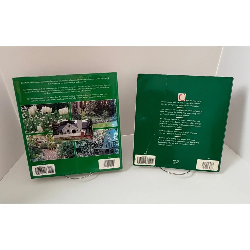Better Homes and Gardens Landscaping Book Set 2pc Green Home Garden DIY Guide